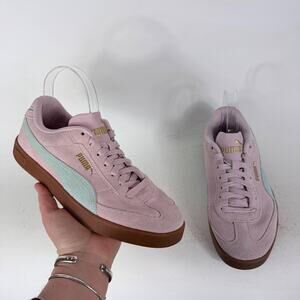Puma Club Era II Athletic Running Sneakers Women's 9 Pink Suede Low Top Shoes